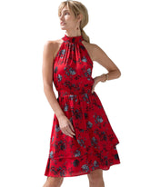 Red Digital Print Dress